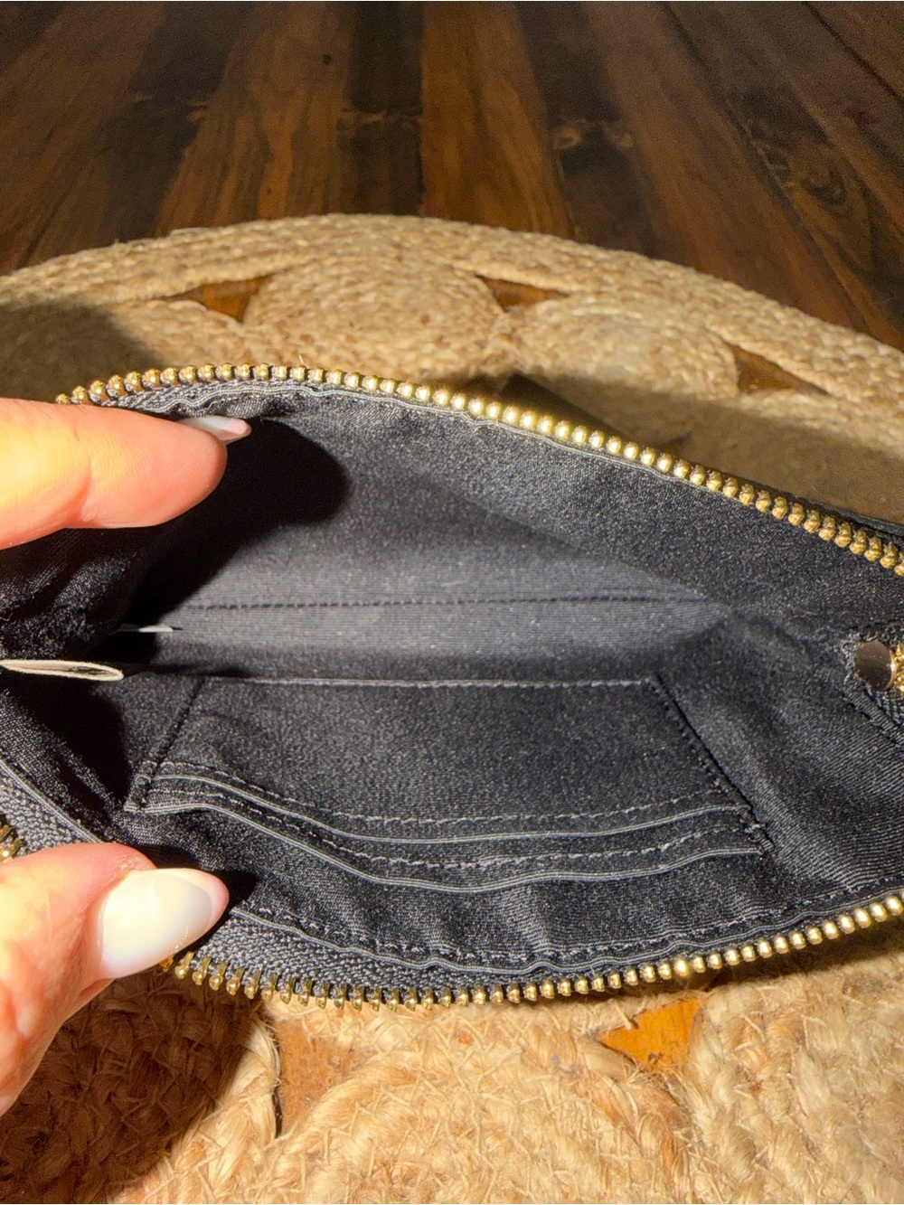 Coach Black Leather Wristlet with Gold Hardware - Picture 5 of 8